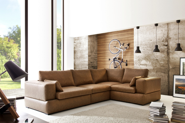 Narożnik z eko skóry vintage