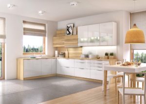 Szkło na pierwszym planie – piękna, lekka wizualnie i reprezentacyjna kuchnia